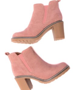 Bite Me Bootie in Blush Faux Suede Ave Shops