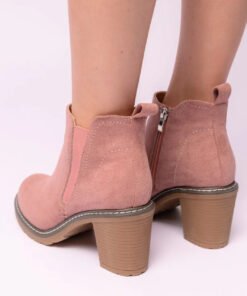 Bite Me Bootie in Blush Faux Suede Ave Shops